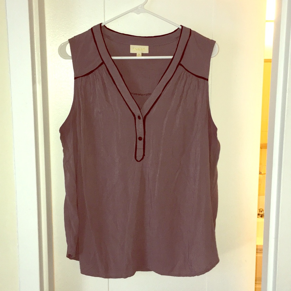 Gray Blouse with Button Details